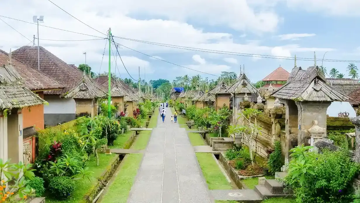 Main street of Penglipuran traditional village